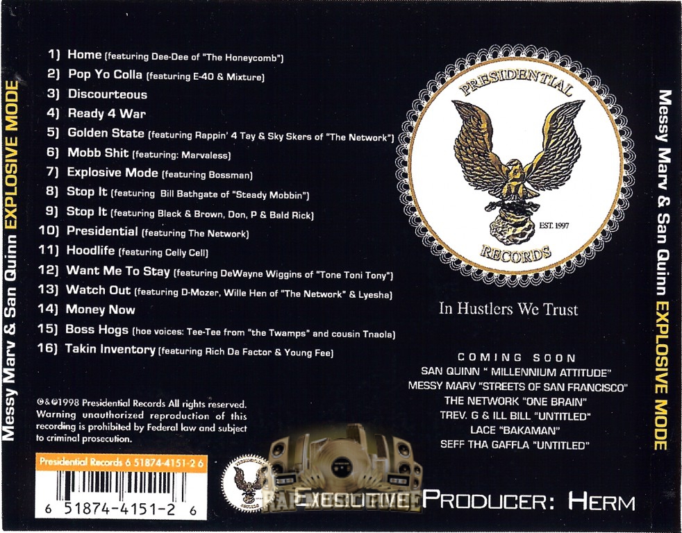MESSY MARV & SAN QUINN/EXPLOSIVE 〜/G-RAP Amazon.com: Explosive Mode [Explicit] : San Quinn & Messy